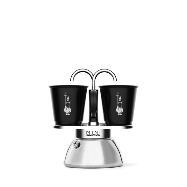 תמונה של סט מיני אינדוקציה 2 כוסו + זוג כוסות פורצלן שחור